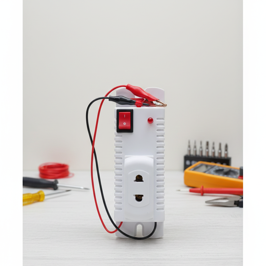 BUYZEE DC 12V to 220v mini ups- 30w inverter for wifi device, mobile charger,