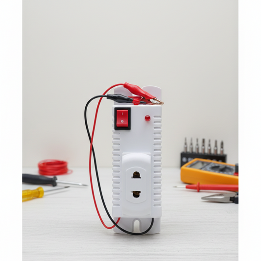 BUYZEE DC 12V to 220v mini ups- 30w inverter for wifi device, mobile charger,